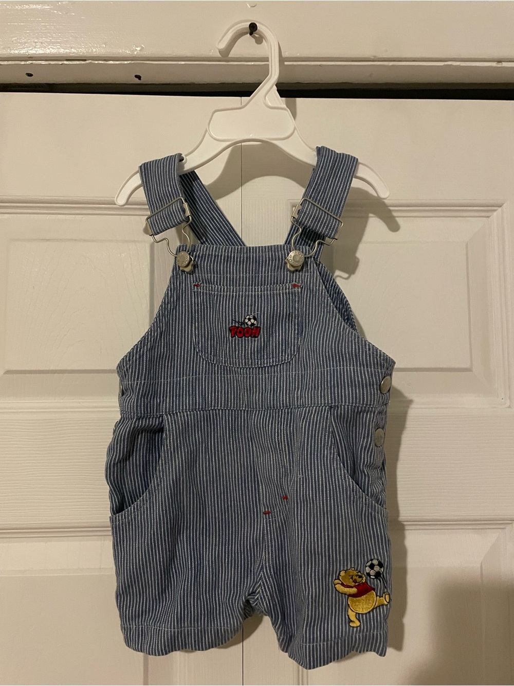 4/$50 Vintage Overalls with Pooh Embroidery